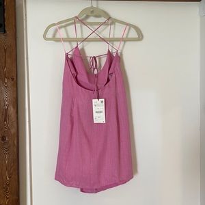 Zara pink flowy mini dress (medium)